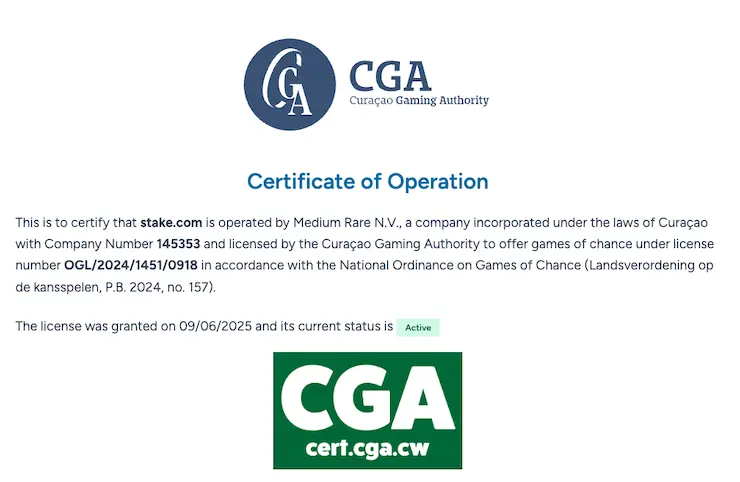 stakeカジノ ライセンス