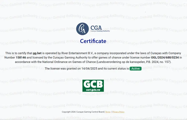 GGBET ライセンス