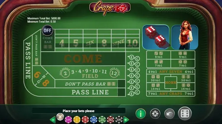 サイコロゲームのクラップス