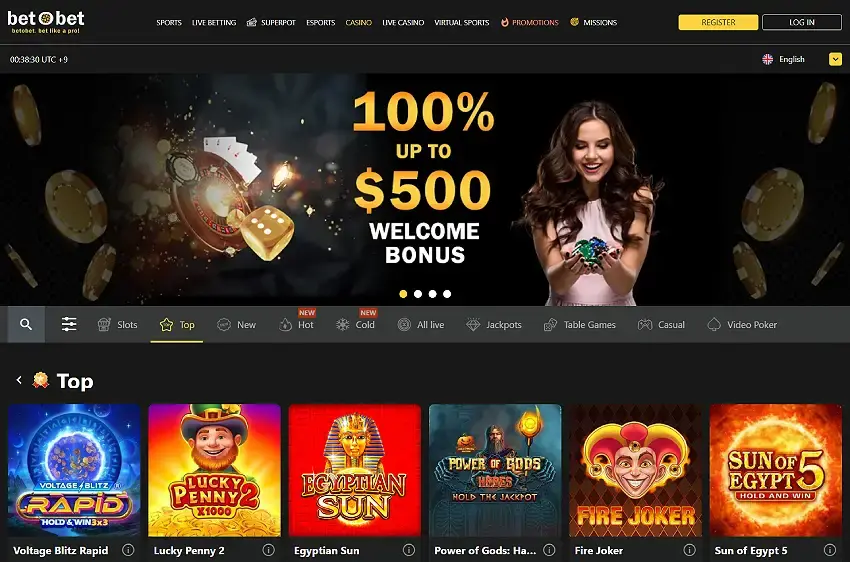 ベットオーベット・トップページ（デスクトップ版）