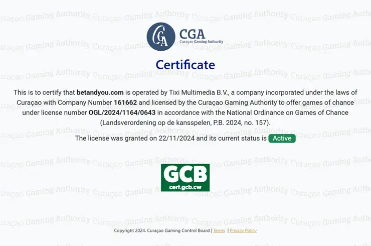 Betandyou 　ライセンス