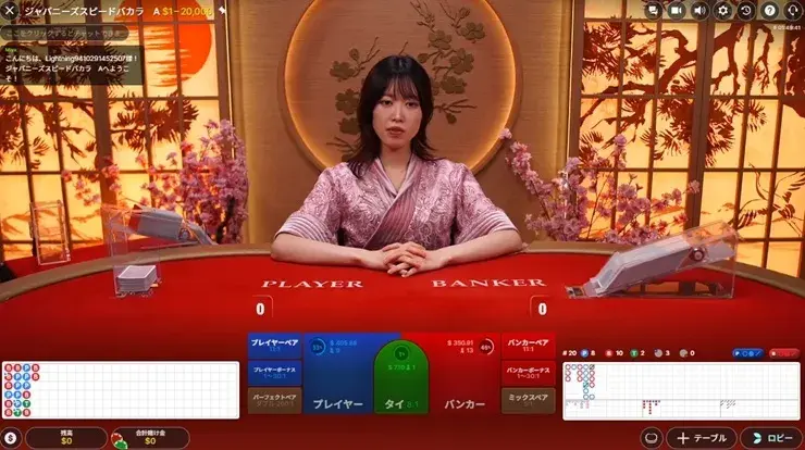 ジャパニーズスピードバカラ　エボルーション