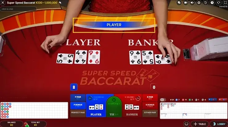 Super Speed Baccarat ゲームの流れ